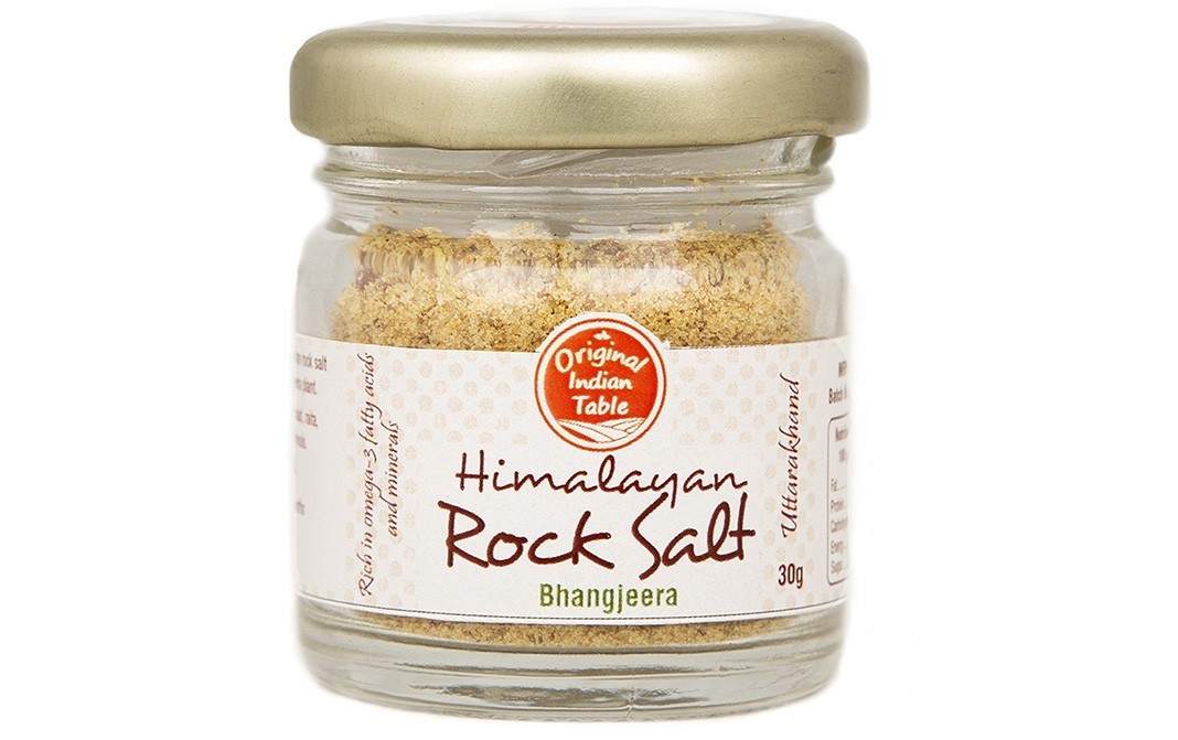 Original Indian Table Himalayan Rock Salt, Bhangjeera   Plastic Bottle  30 grams
